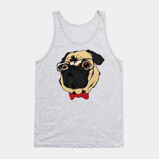 Nerdy Pug Tank Top by TheNerdyPug